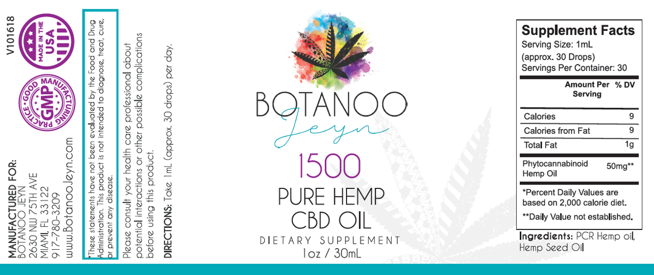1500mg Full Spectrum CBD Drops - Natural Flavour - Image 5