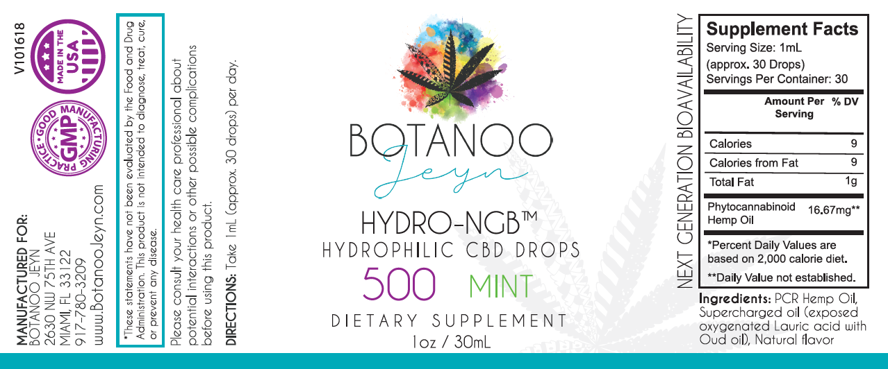 500mg Hydro NGB Drops – Peppermint Flavour - Image 5
